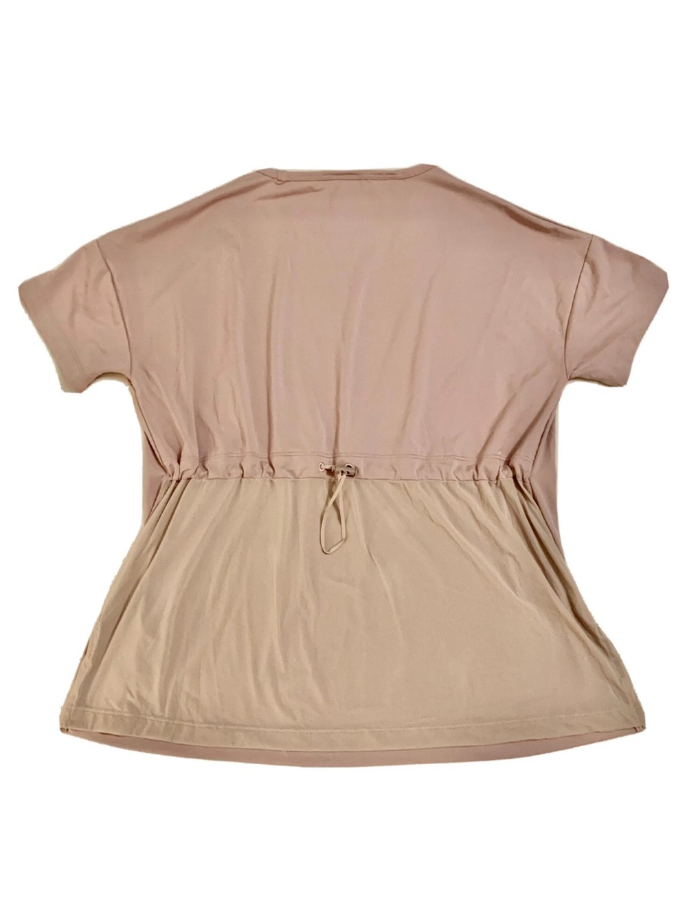 Gymshark Blush Pink Cinched Mesh Back Panel Womens Sz Small Short Sleeve Shirt